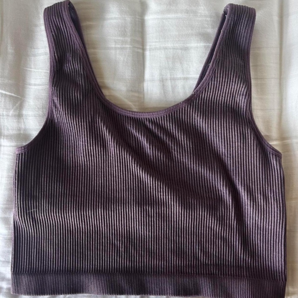 Dark Purple Ribbed Cami - Picture 2 of 2